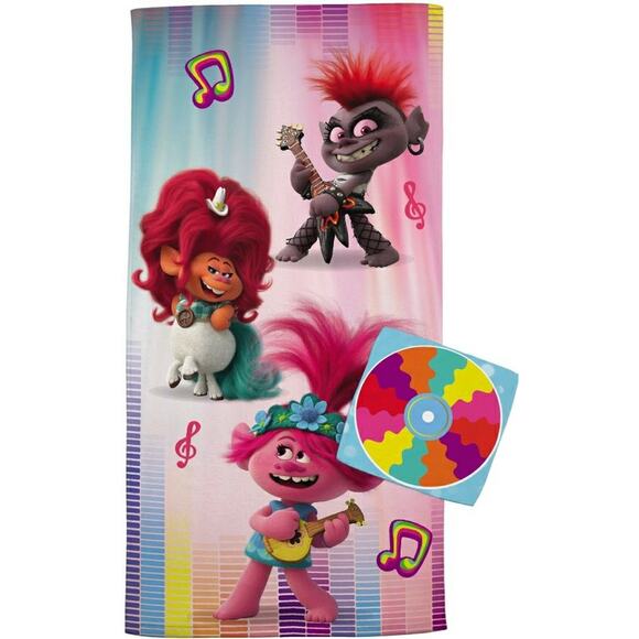 Trolls World Tour Towel & Wash Cloth Set 100% Cotton Kids Bathroom Decor Pool - Picture 2 of 5